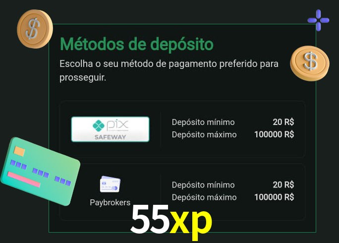 O cassino 55xp oferece uma grande variedade de métodos de pagamento
